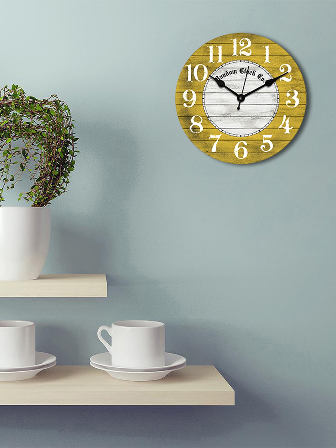 

RANDOM Gold-Toned Round Printed 29.21 cm Analogue Wall Clock
