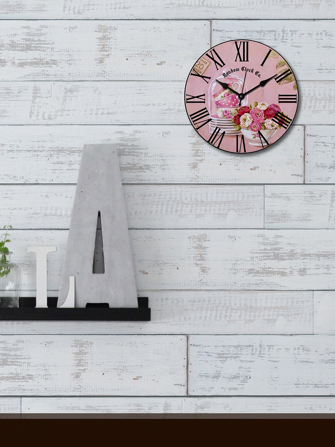 

RANDOM Pink Round Printed 29.21 cm Analogue Wall Clock