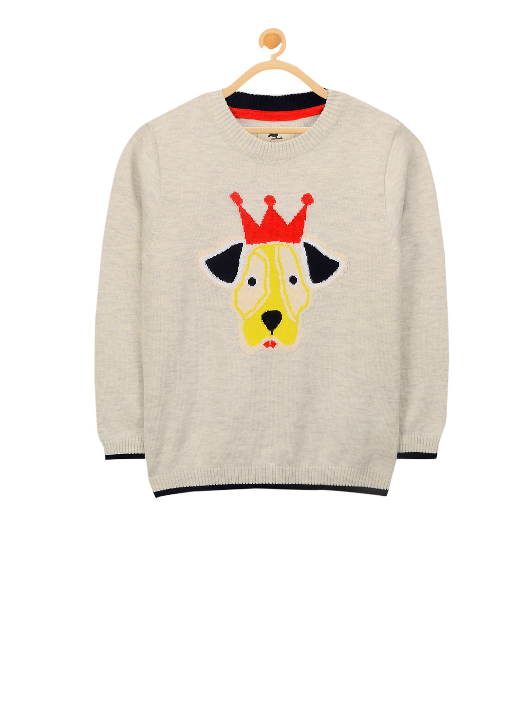 

Cherry Crumble Unisex Cream-Coloured Solid Pullover