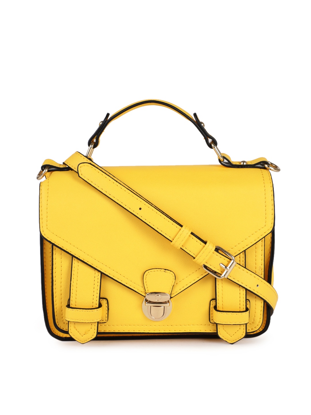 

Accessorize Yellow Solid Satchel