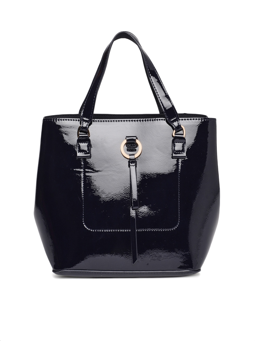

Accessorize Navy Blue Solid Handheld Bag