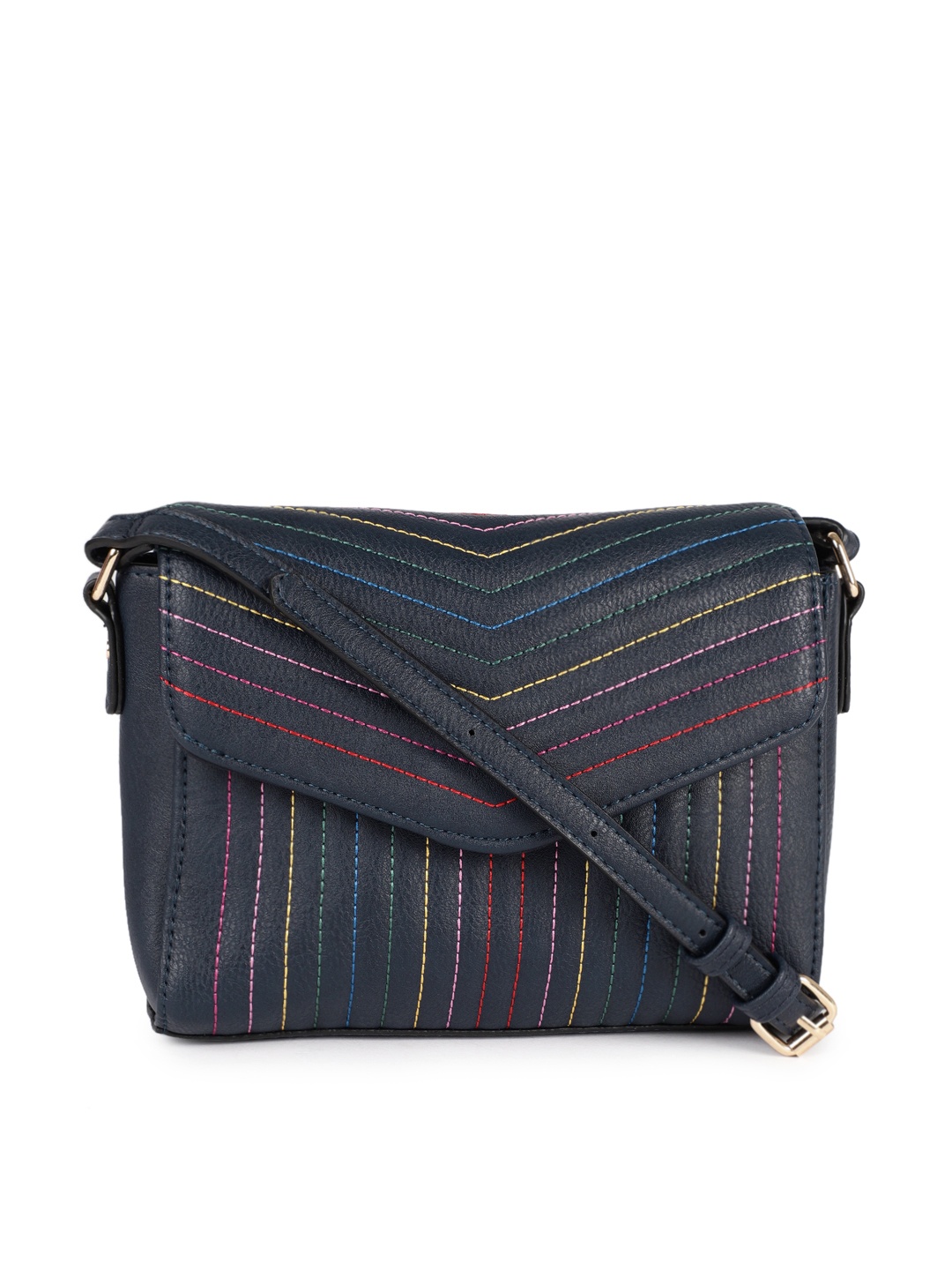 

Accessorize Navy Blue Solid Sling Bag