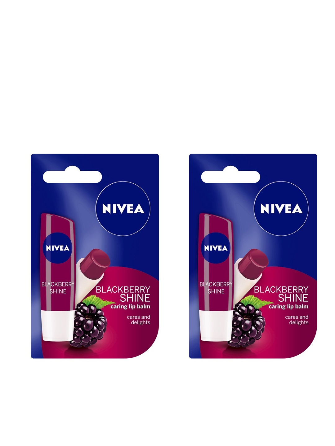 

Nivea Women Pack of 2 Blackberry Shine Lip Balm, Purple