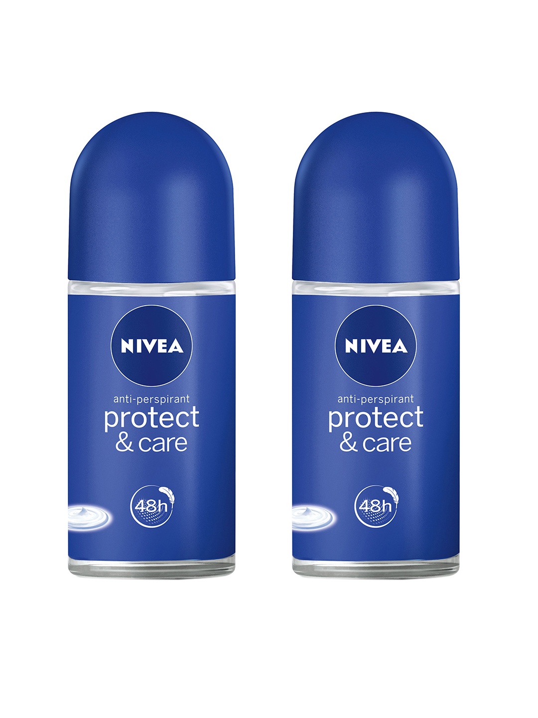 

Nivea Women Pack of 2 Protect & Care Roll-On 48h Deodorant, Navy blue