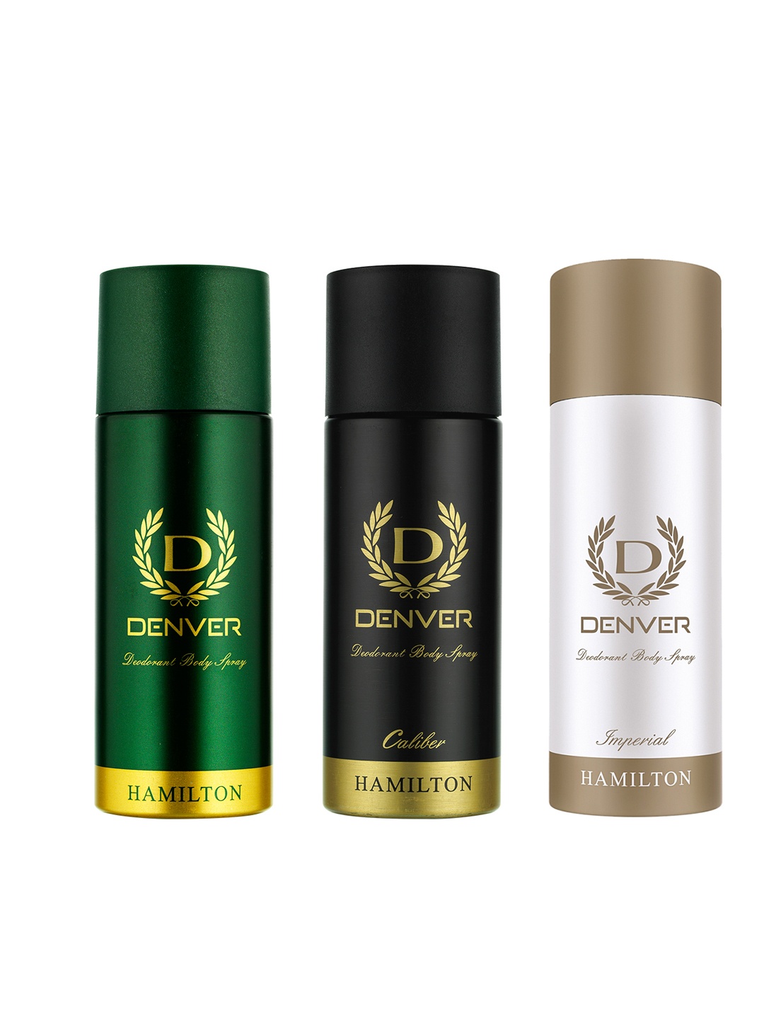 

Denver Men Pack of 3 Hamilton, Caliber & Imperial Deodorants, Green