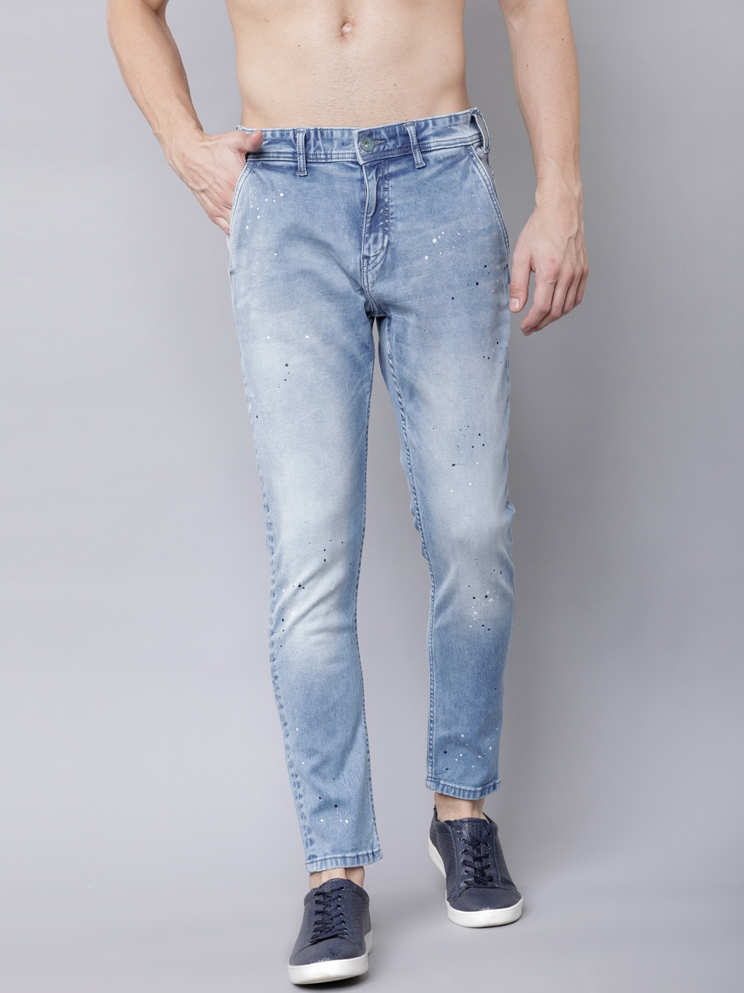 

LOCOMOTIVE Men Blue Slim Fit Mid-Rise Clean Look Stretchable Jeans