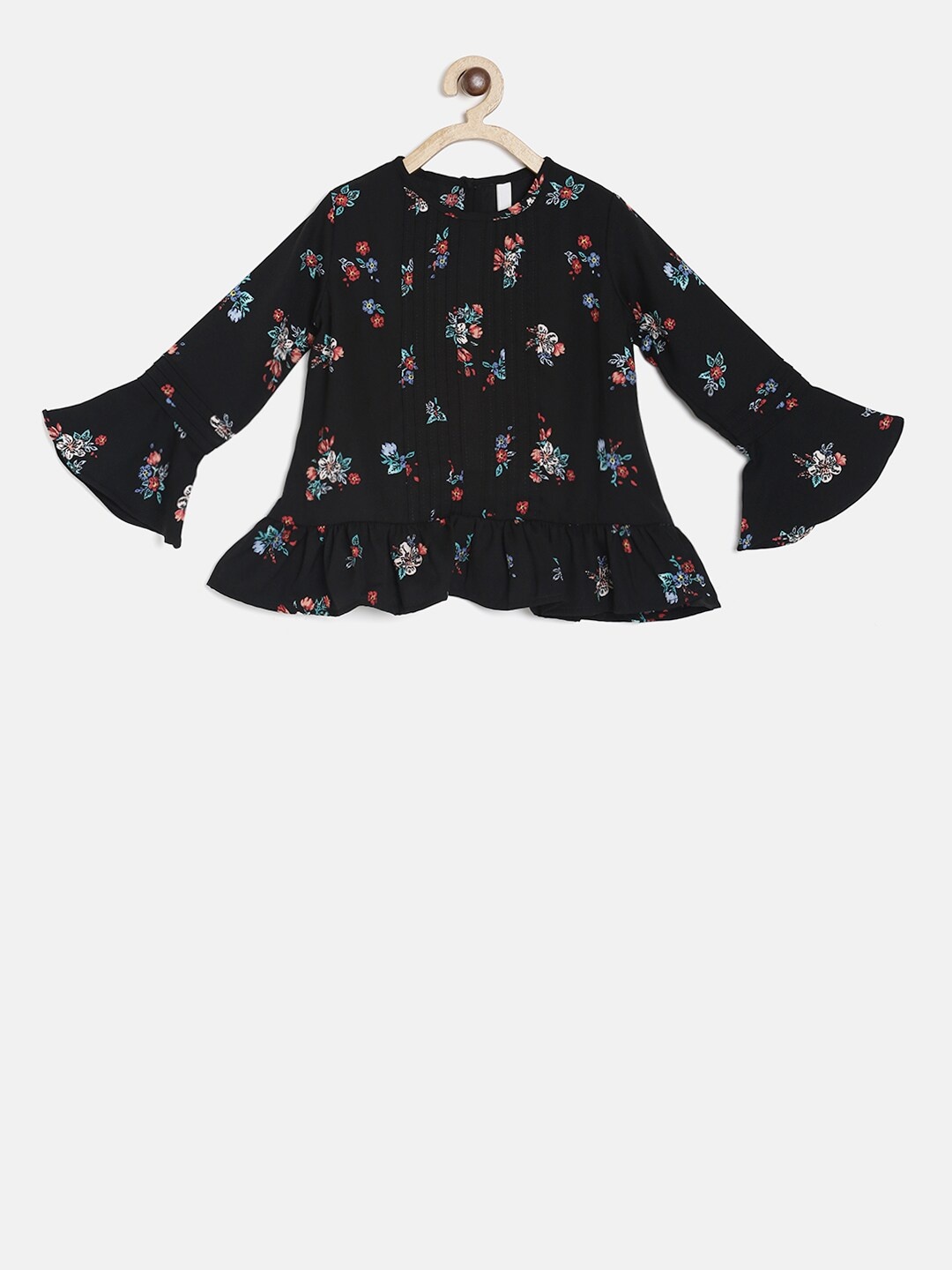 

Pepe Jeans Girls Black Printed A-line Top