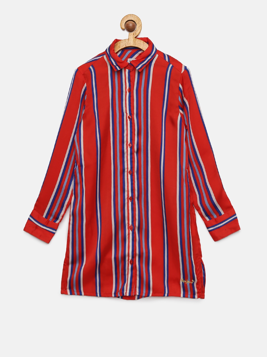 

Pepe Jeans Girls Red Striped Shirt Dress
