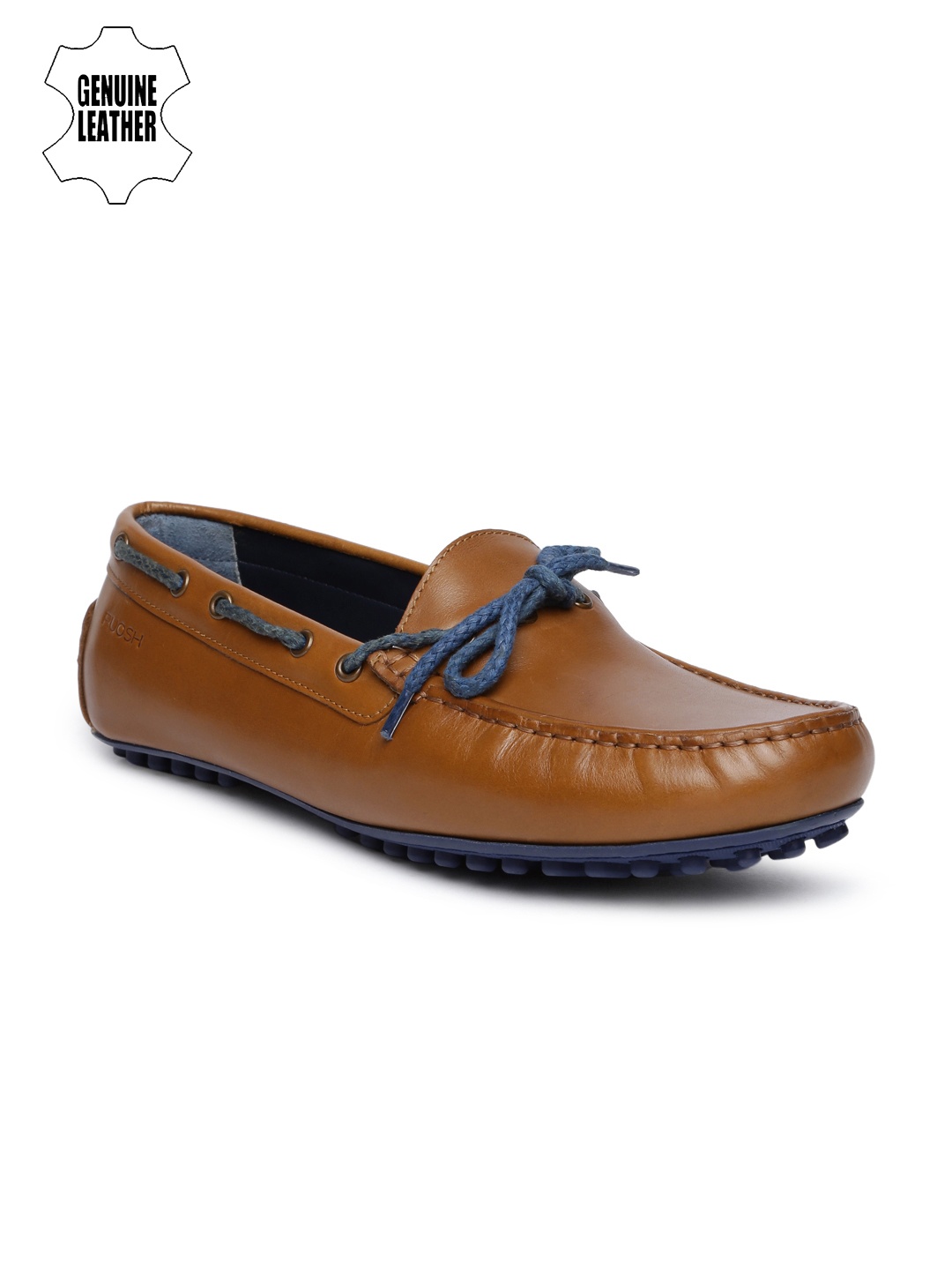 

Ruosh Men Tan Brown Leather Boat Shoes