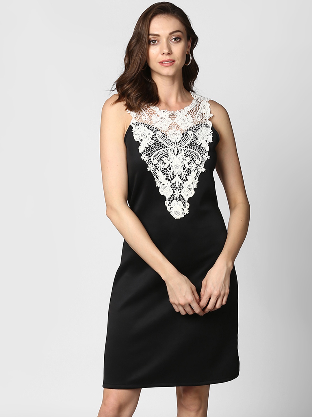 

StyleStone Women Black Solid Sheath Dress