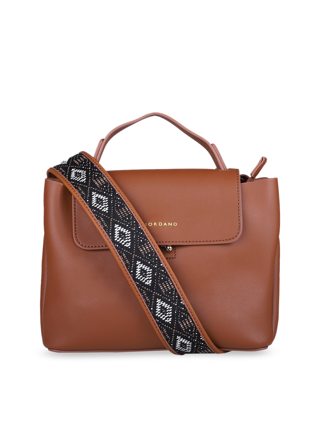 

GIORDANO Brown Solid Satchel