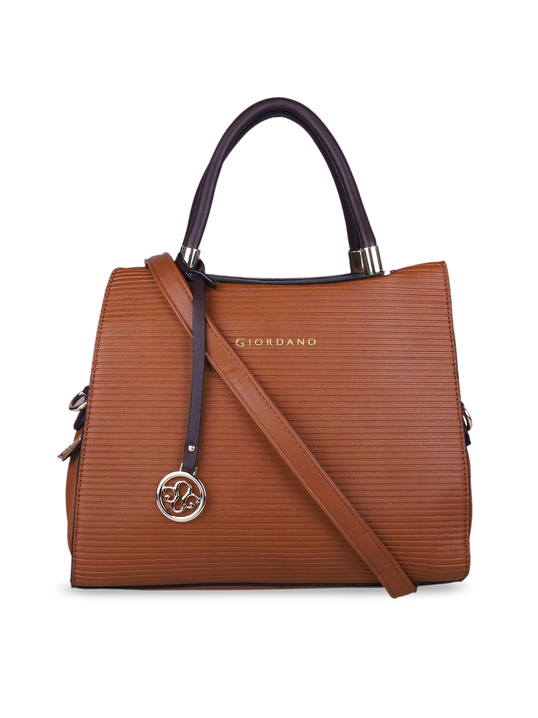 

GIORDANO Brown Solid Handheld Bag