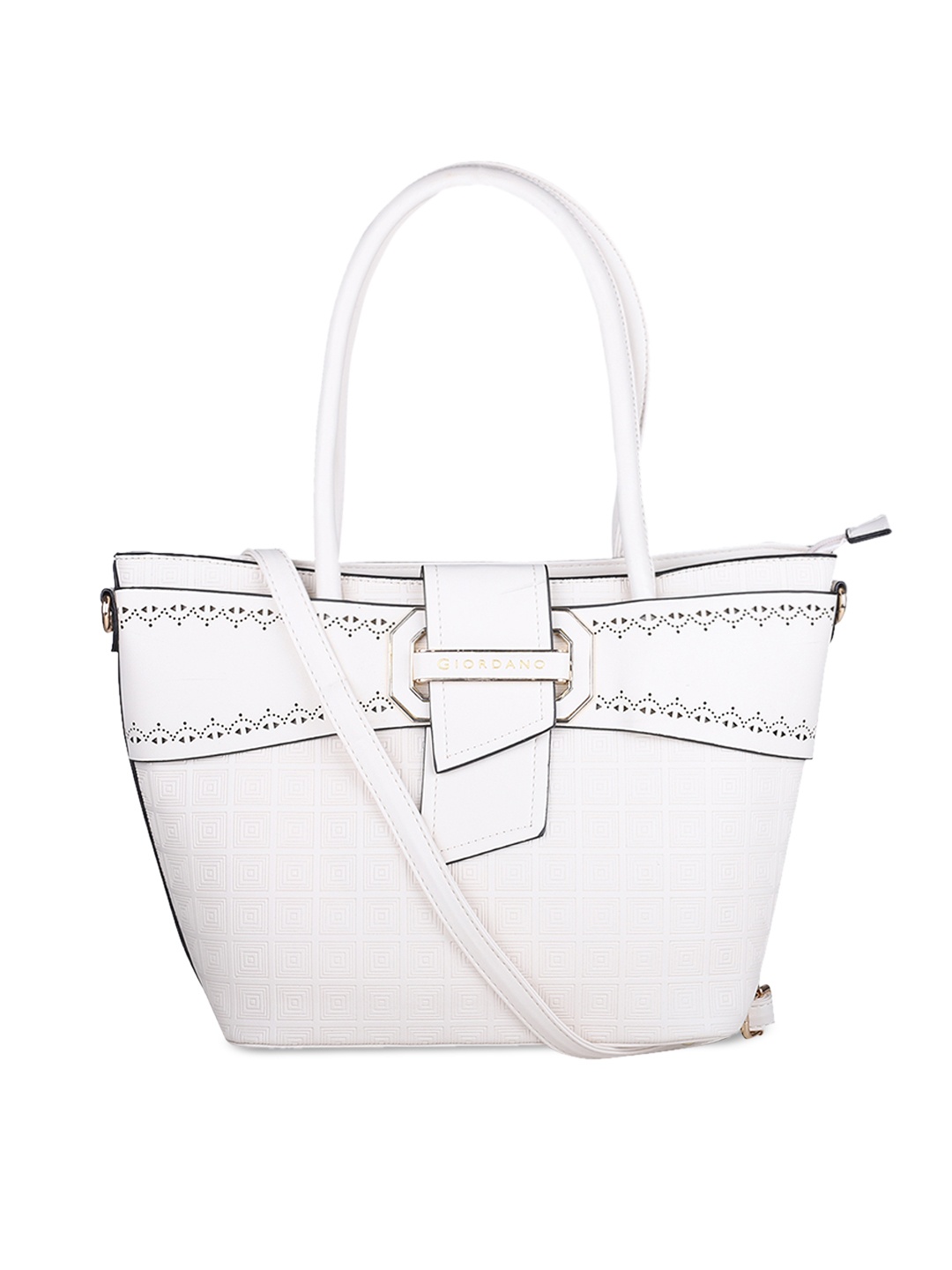 

GIORDANO White Solid Handheld Bag