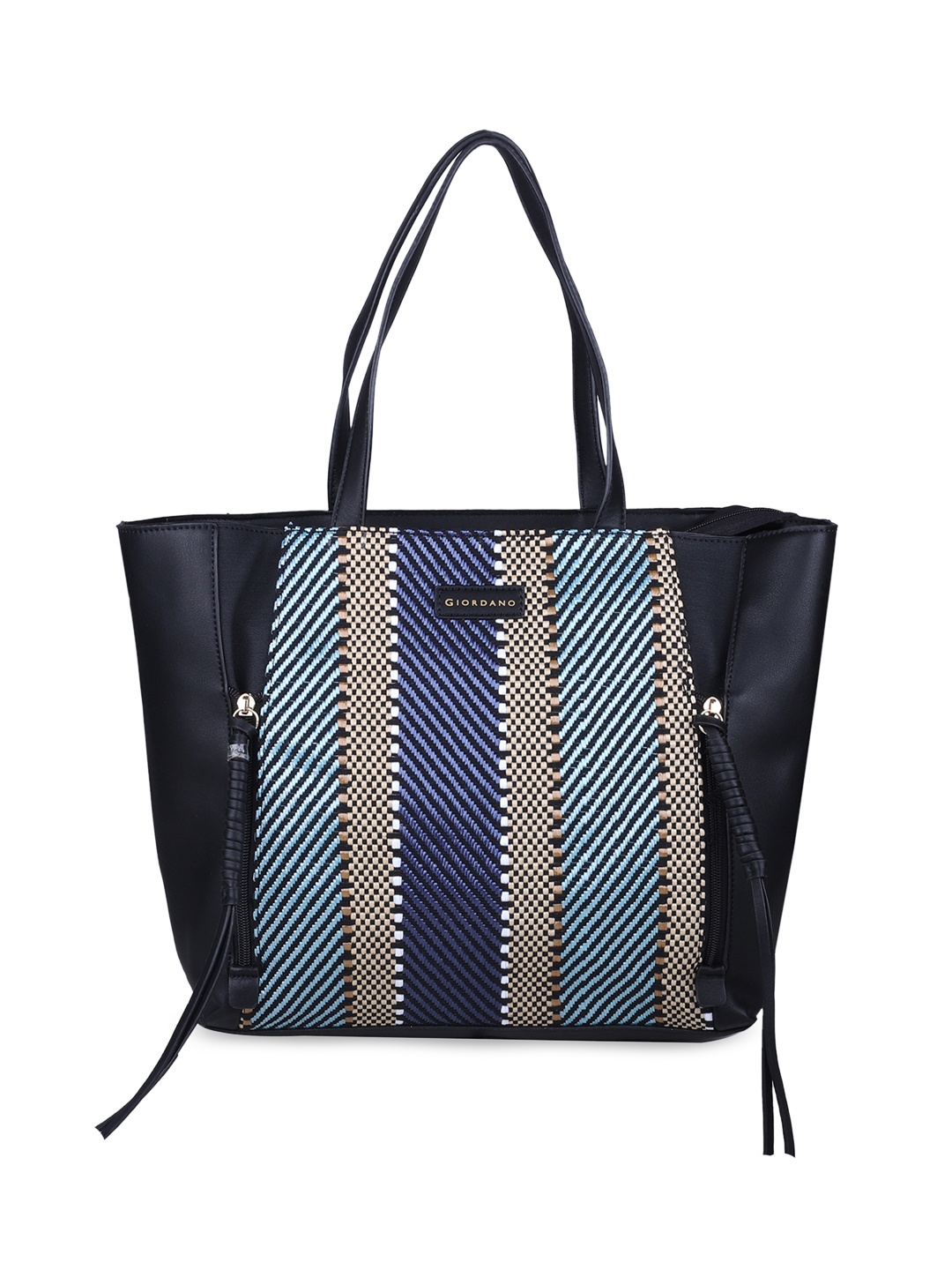 

GIORDANO Black Striped Shoulder Bag