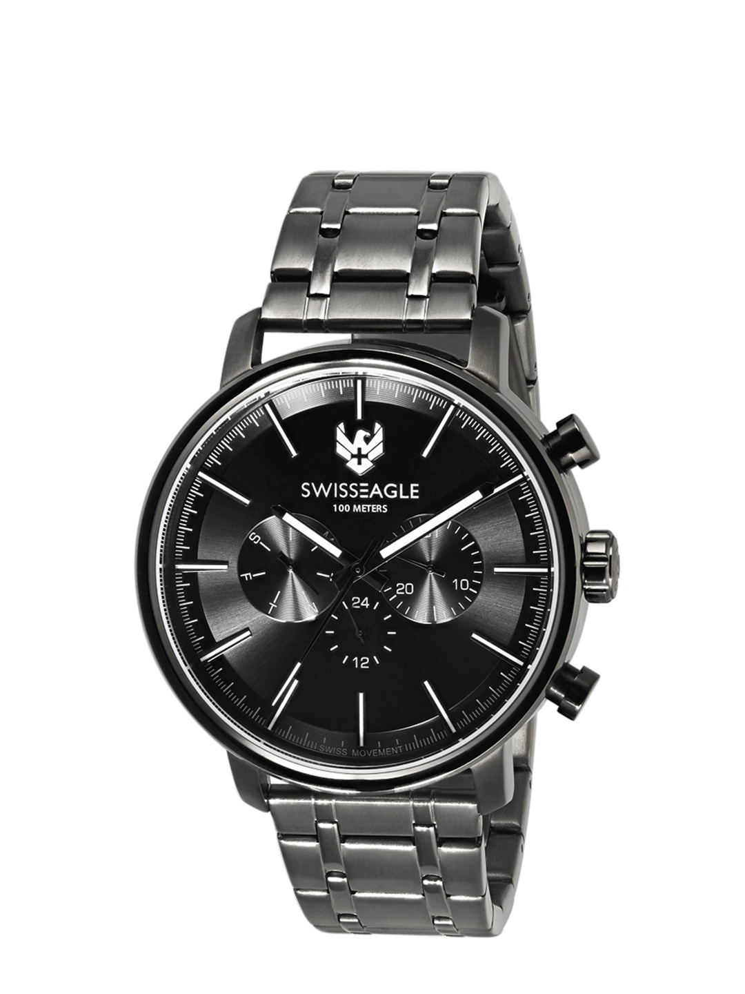 

Swiss Eagle Men Black Analogue Watch SE-9144-11