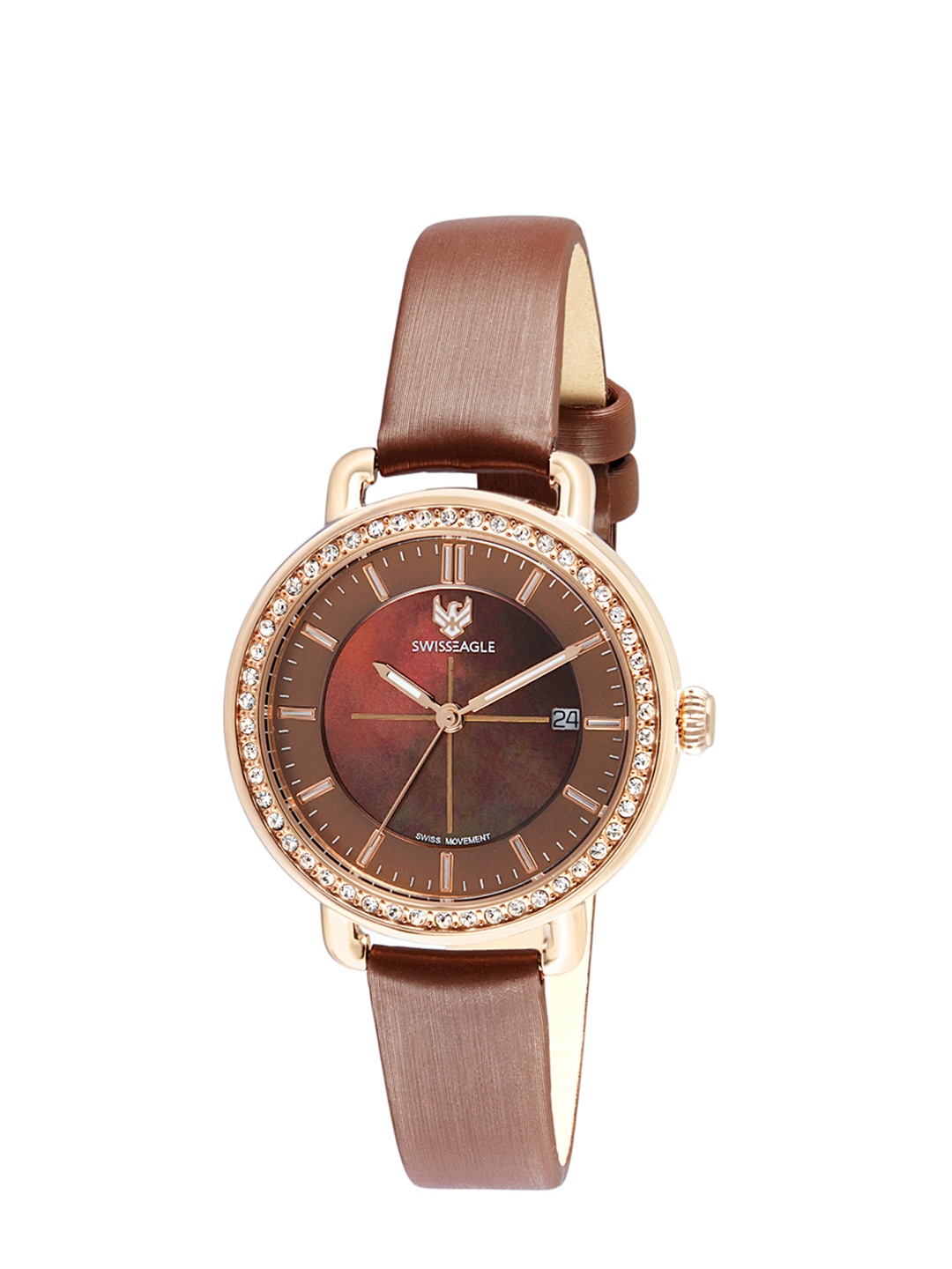 

Swiss Eagle Women Brown Analogue Watch