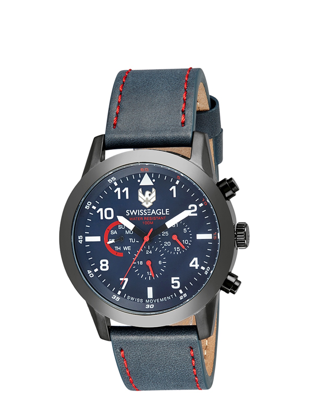 

Swiss Eagle Men Blue Analogue Watch