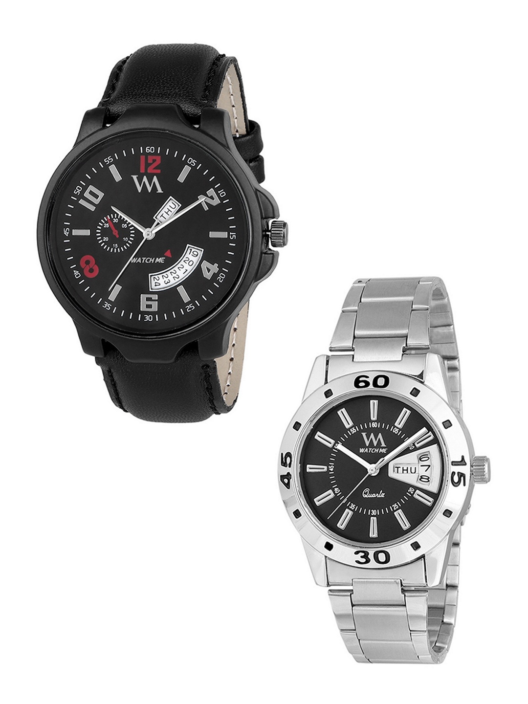 

WM His and Her Watch Gift Set DDWM-009-BK-DDWM-030, Black