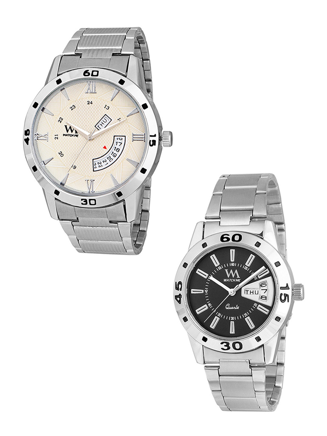 

WM His and Her Watch Gift Set DDWM-040-DDWM-009, Silver