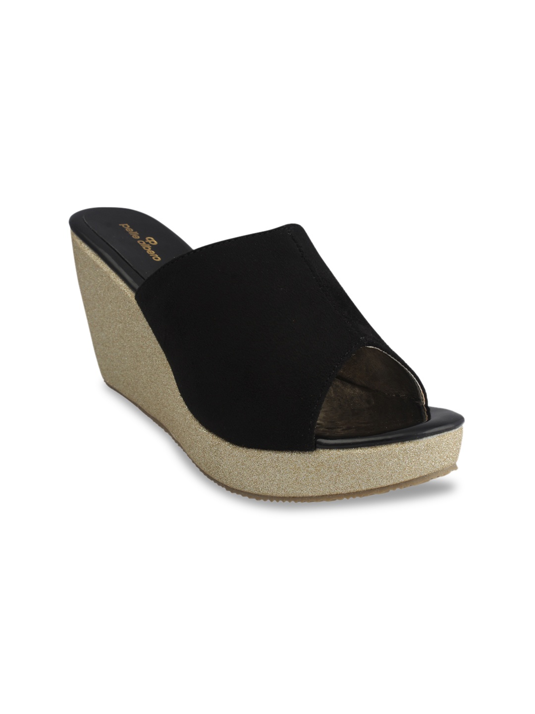 

pelle albero Women Leather Black Solid Sandals