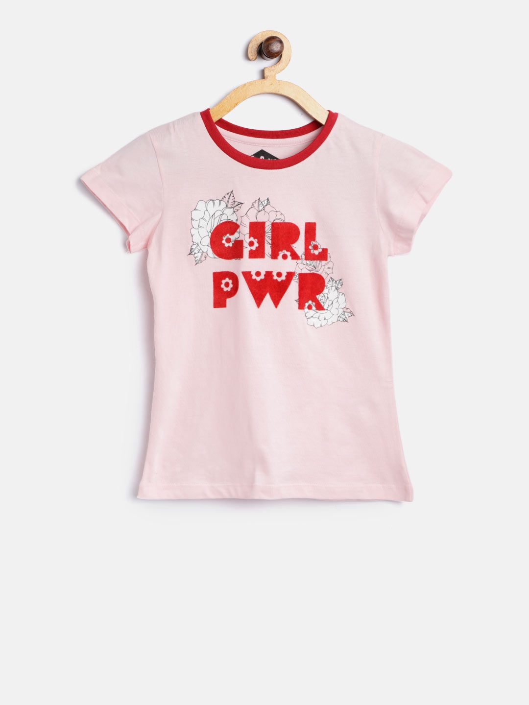 

Lee Cooper Girls Pink Printed Round Neck T-shirt