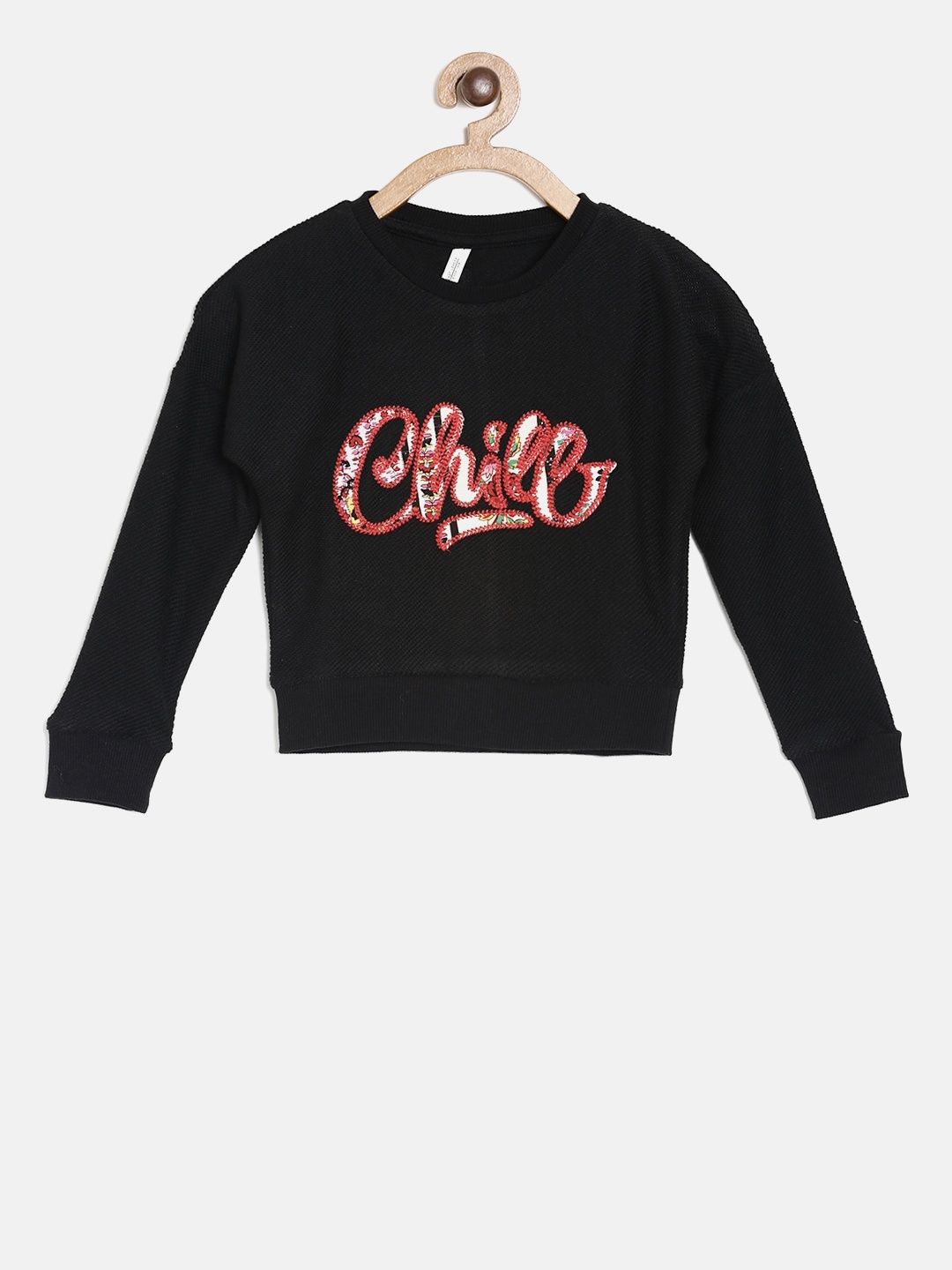 

Lee Cooper Girls Black Printed Sweatshirt