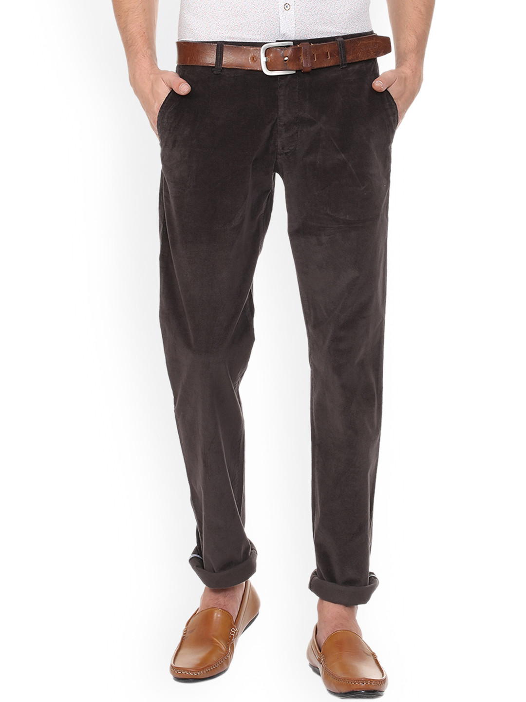 

Van Heusen Sport Men Brown Slim Fit Solid Chinos