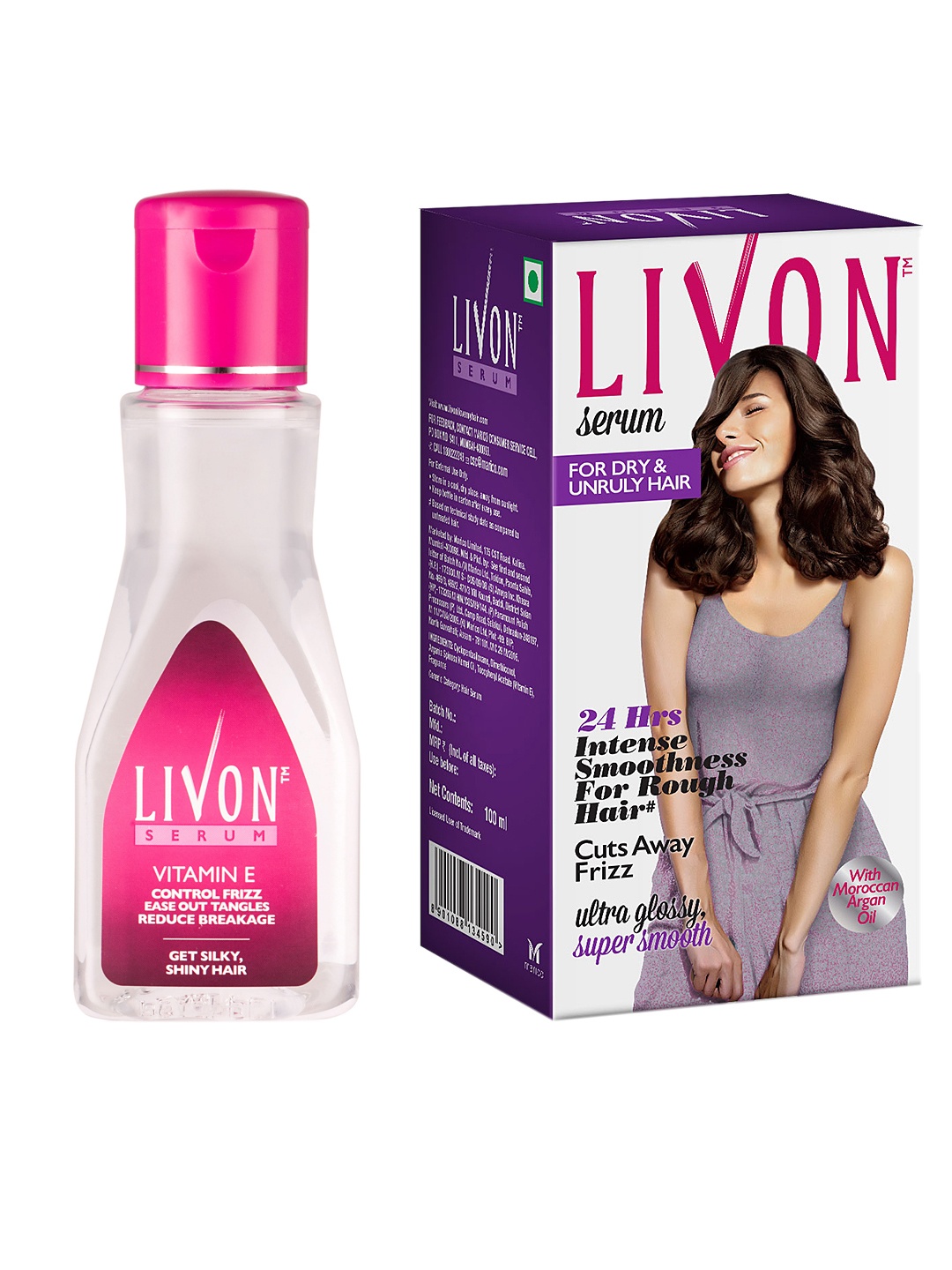 

Livon Women Pack of 2 Hair Serum & Moroccan Argan Oil Serum (100ml & 50ml), White