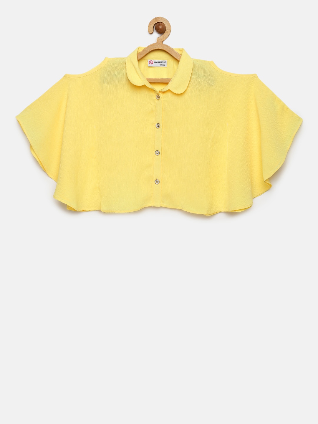

Peppermint Girls Yellow Solid Kaftan Top