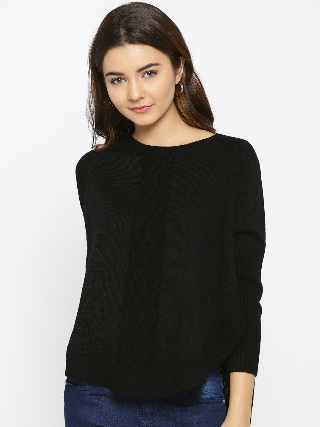

Species Women Black Self Design Pullover