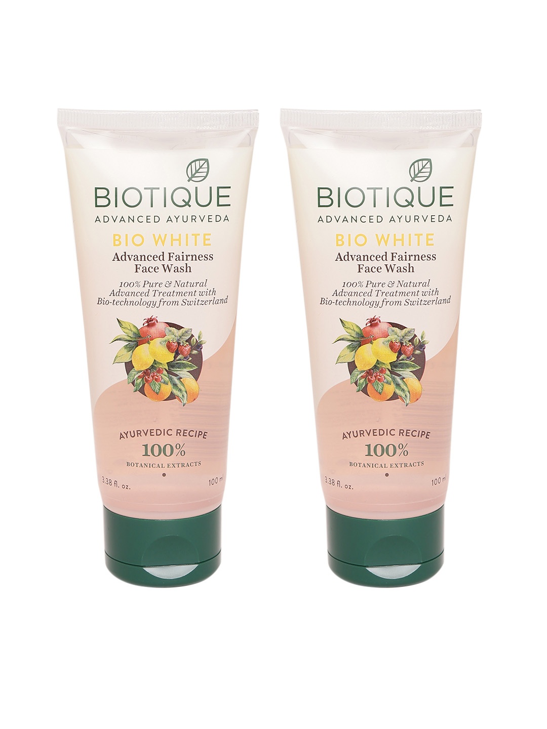 

Biotique Advanced Ayurveda Unisex Set Of 2 Face Wash, White