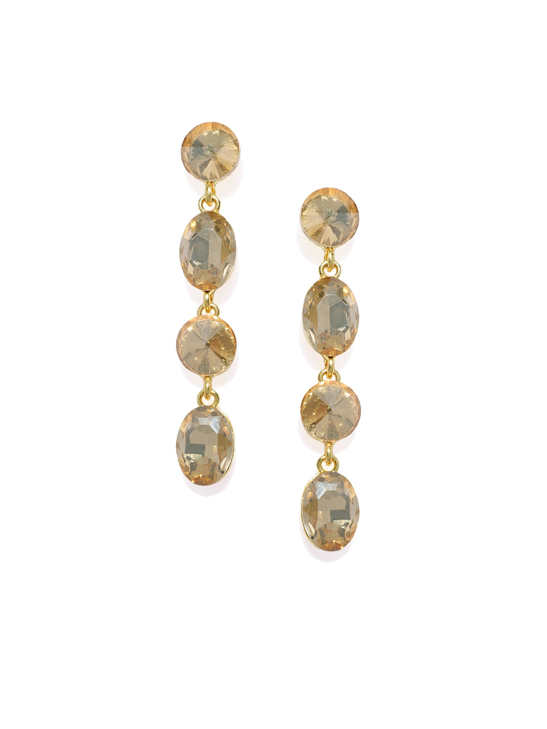 

Blisscovered Yellow & Gold-Toned Classic Drop Earrings