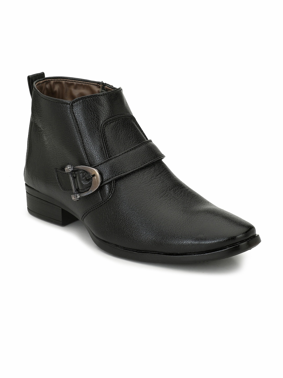 

Eego Italy Men Black Solid Mid-Top Flat Boots