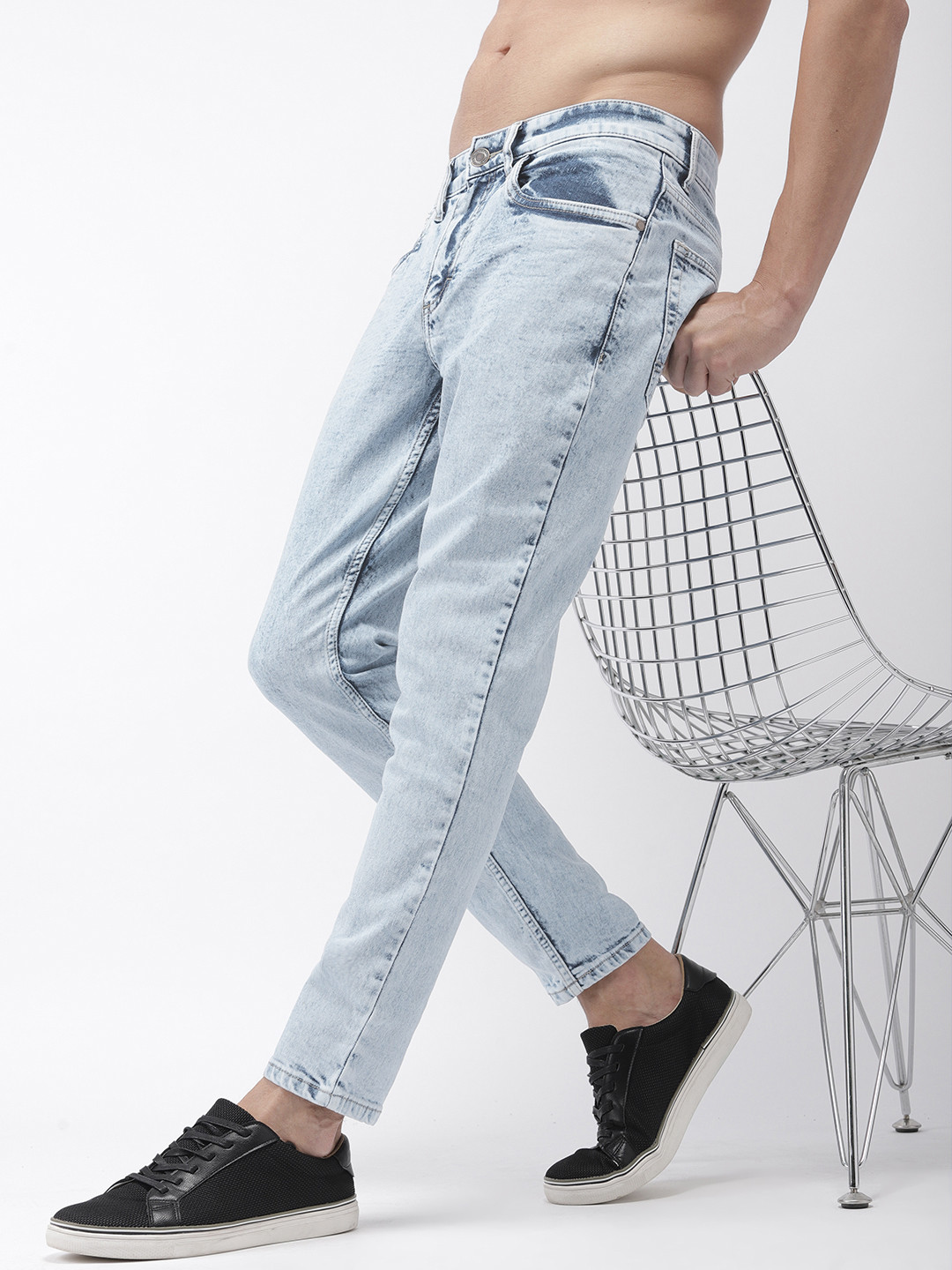 

HIGHLANDER Men Blue Tapered Fit Mid-Rise Clean Look Stretchable Jeans