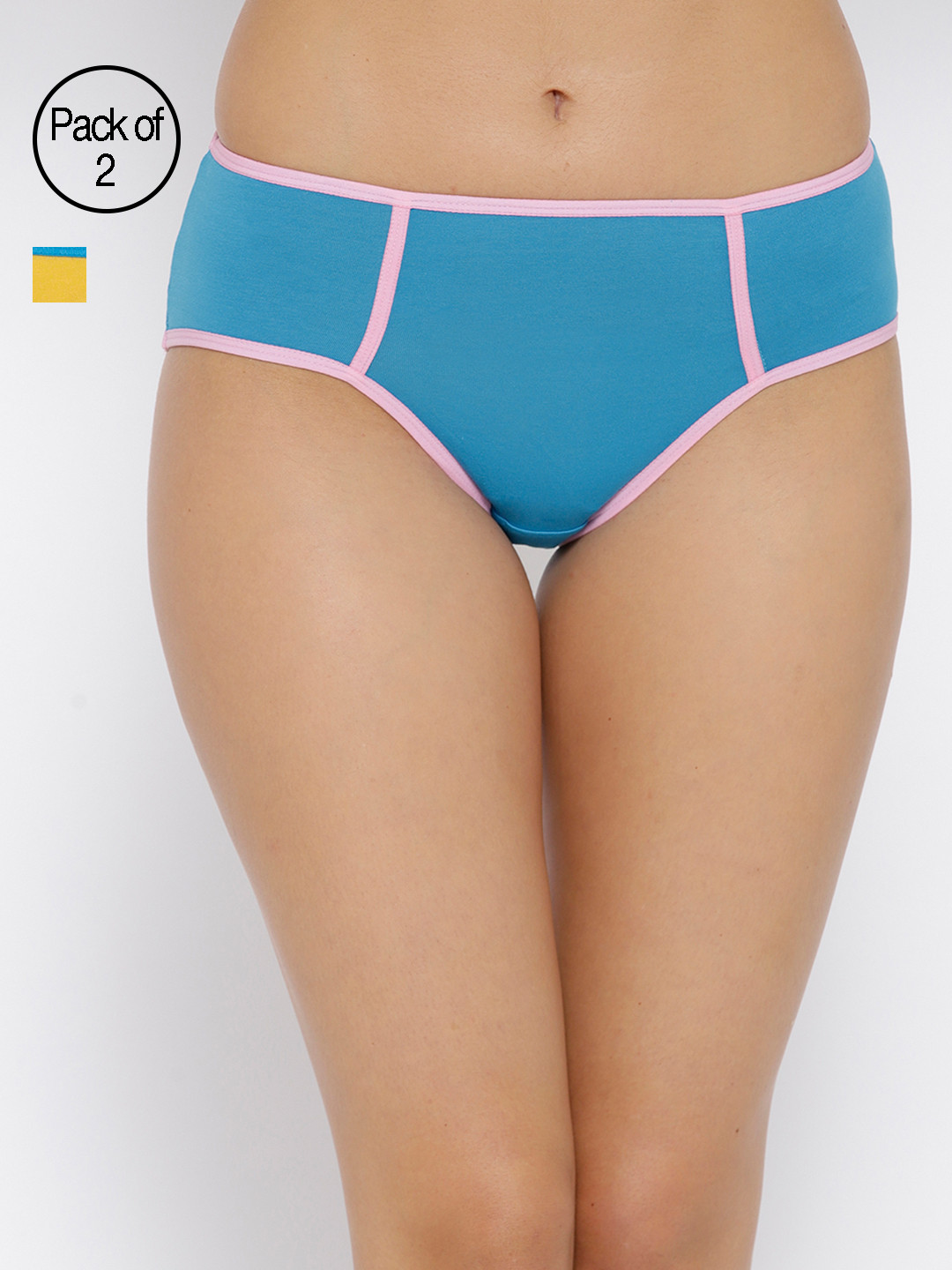 

Clovia Women Pack of 2 Hipster Briefs, Blue