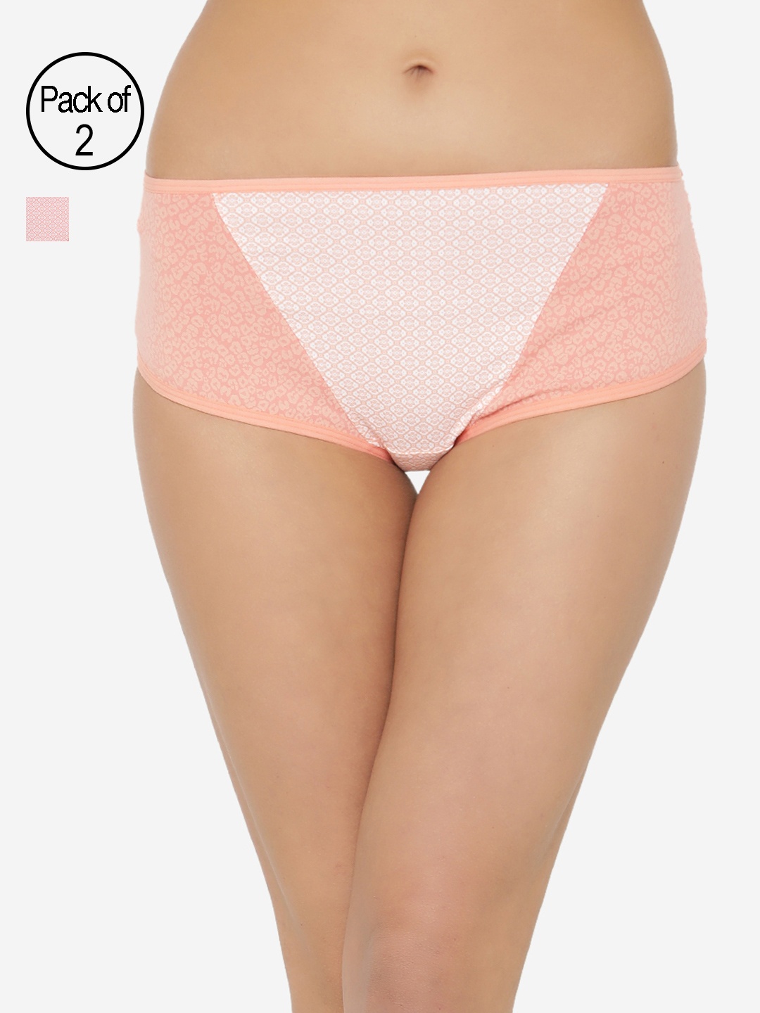

Clovia Women Pack of Two Hipster Briefs COMPNC491XL, Brown