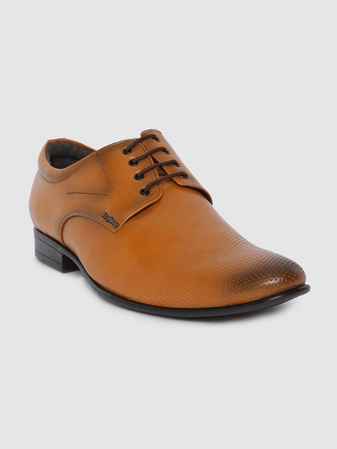 

San Frissco Men Tan Brown Formal Derby Shoes