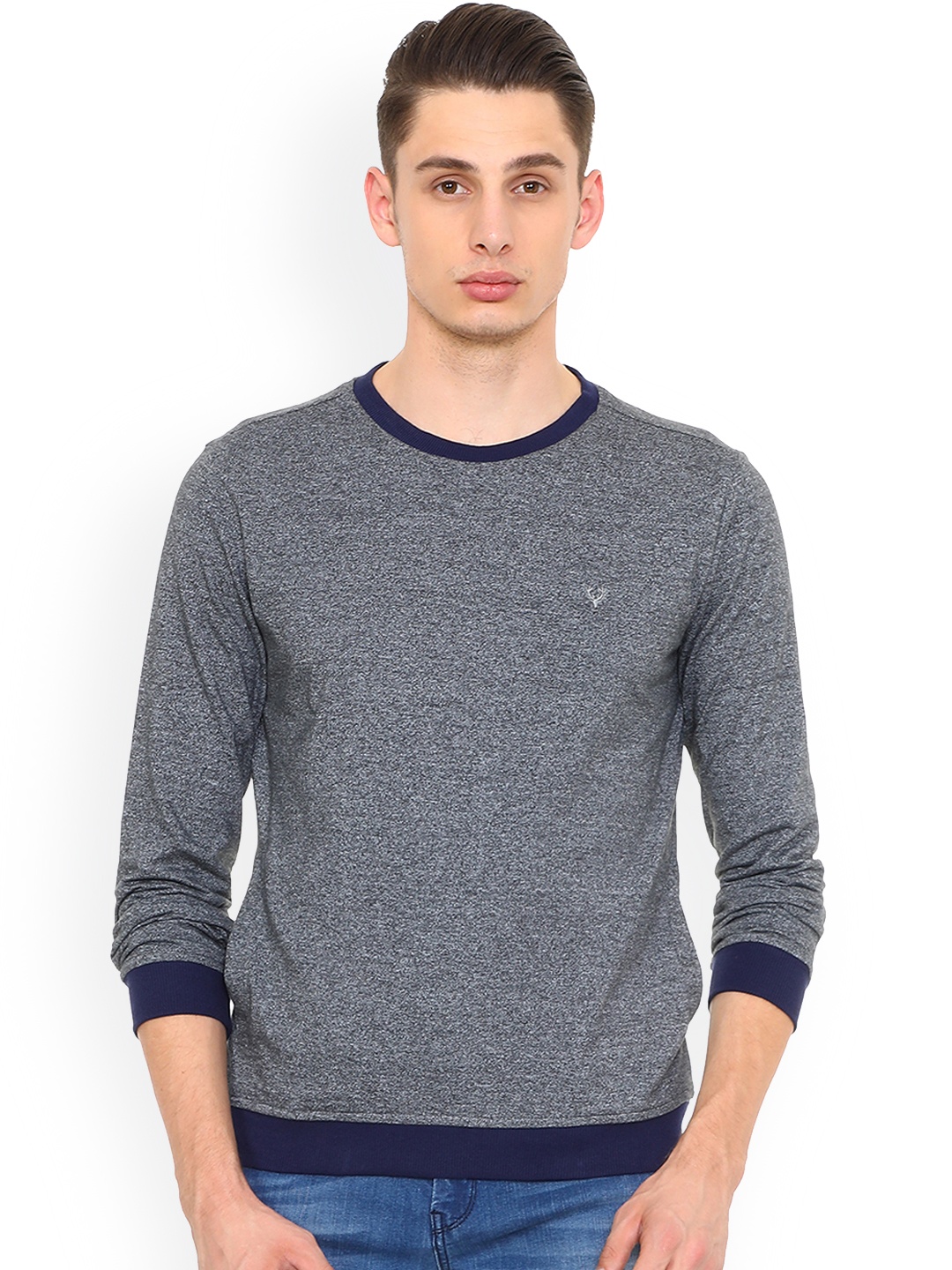 

Allen Solly Men Navy Blue Printed Sweatshirt