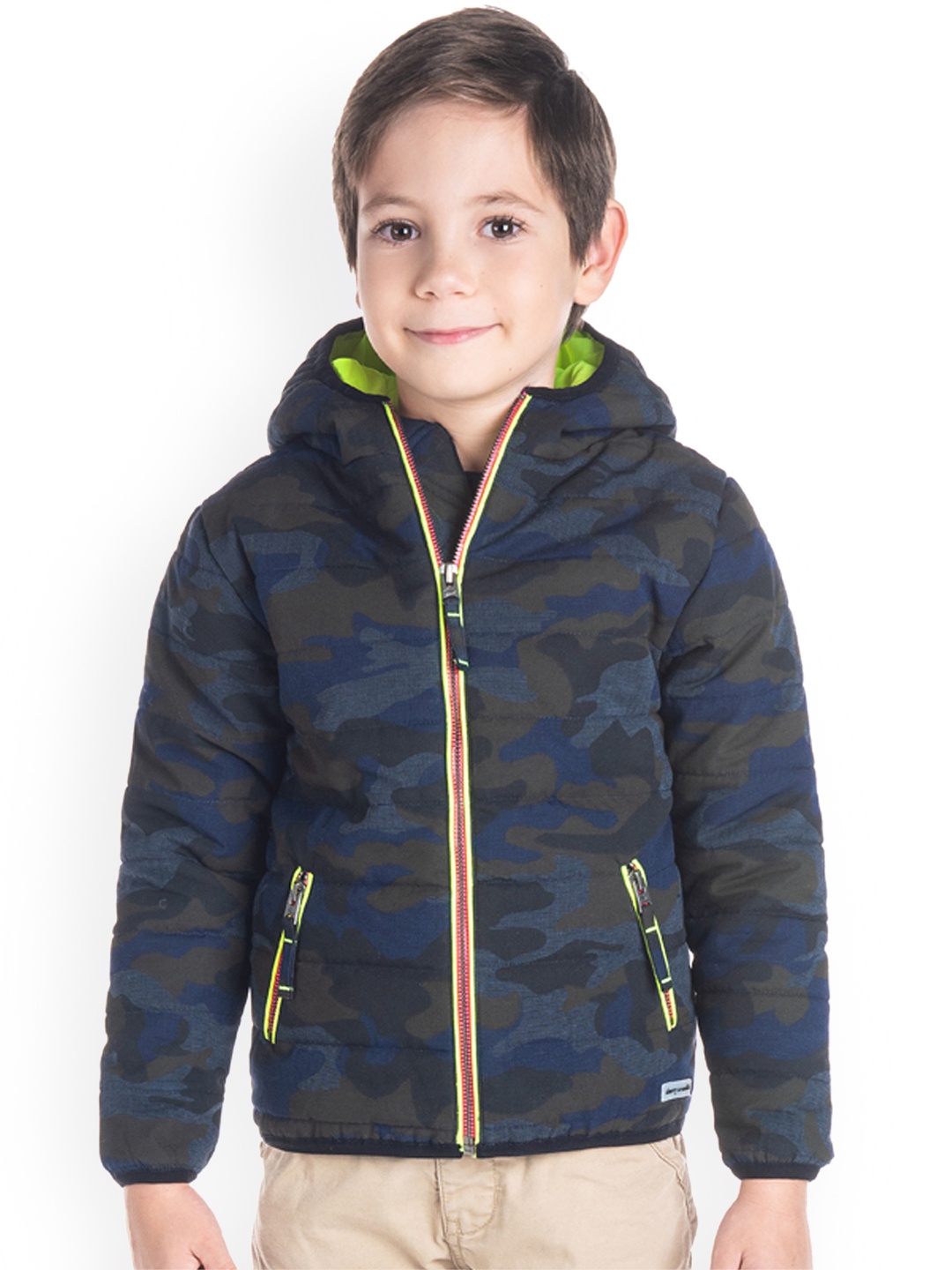 

Cherry Crumble Unisex Kids Grey Printed Puffer Jacket
