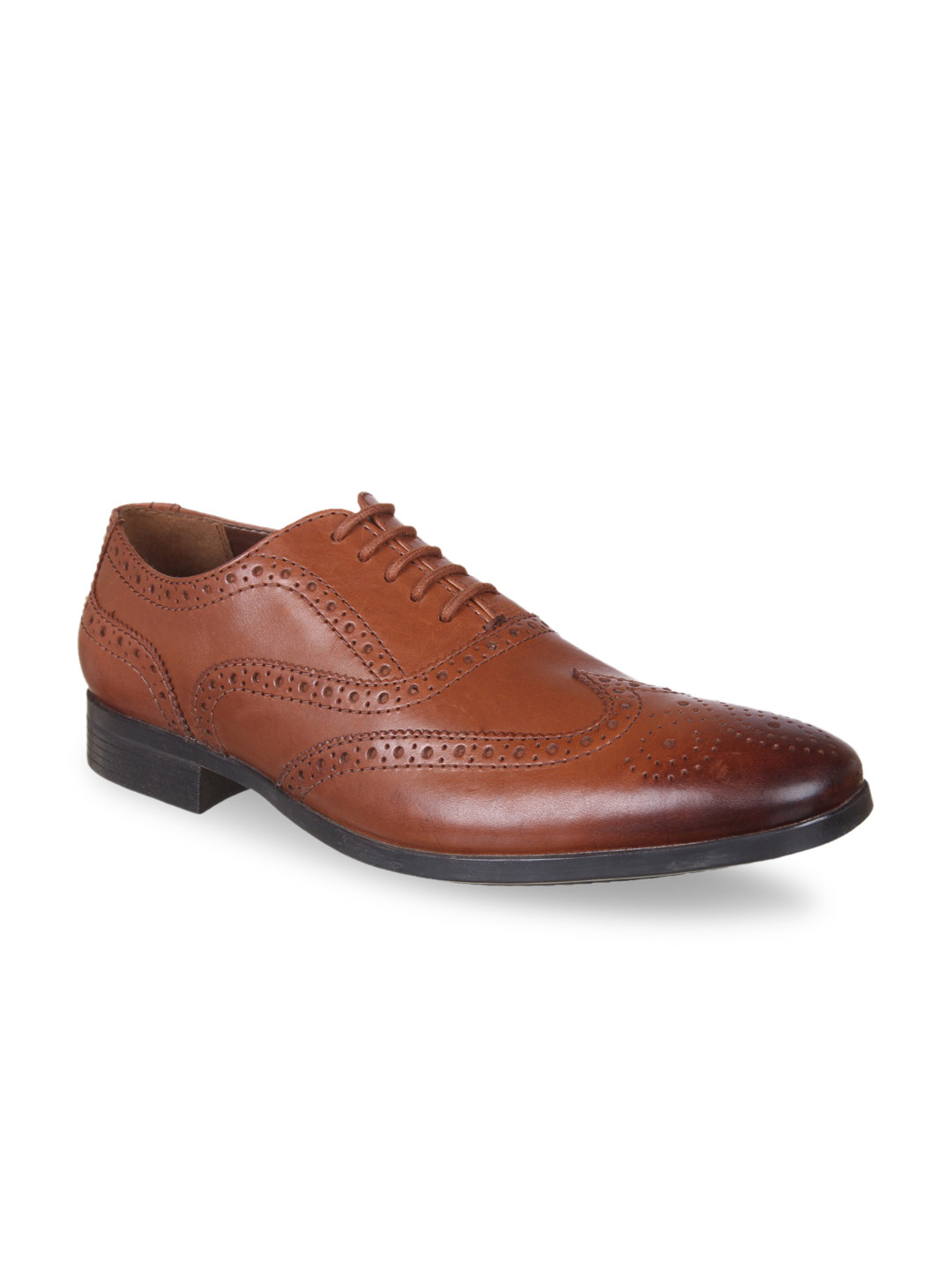 

Clarks Men Black Leather Formal Brogues, Brown