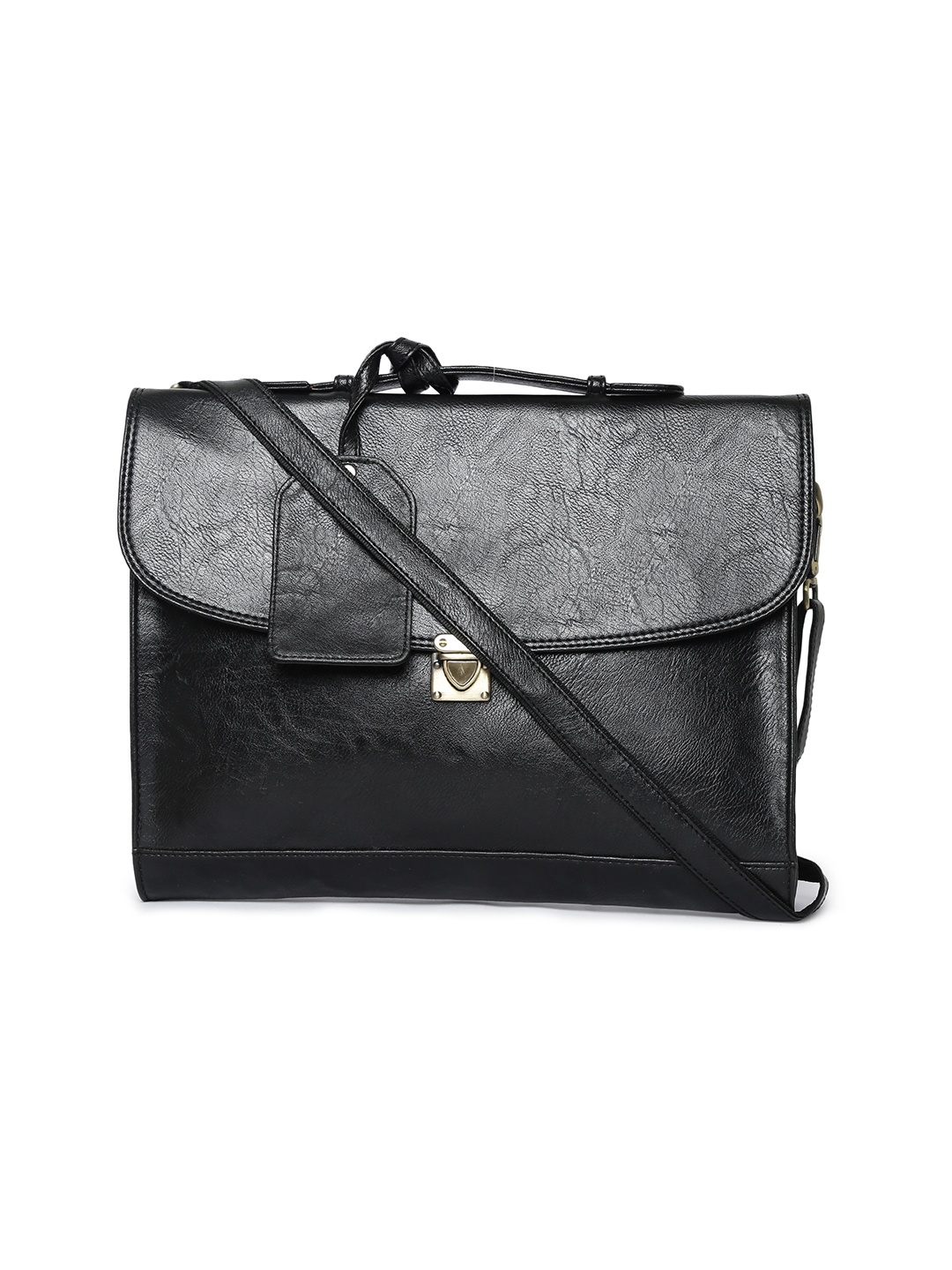 

Purseus Men Black Solid Messenger Bag