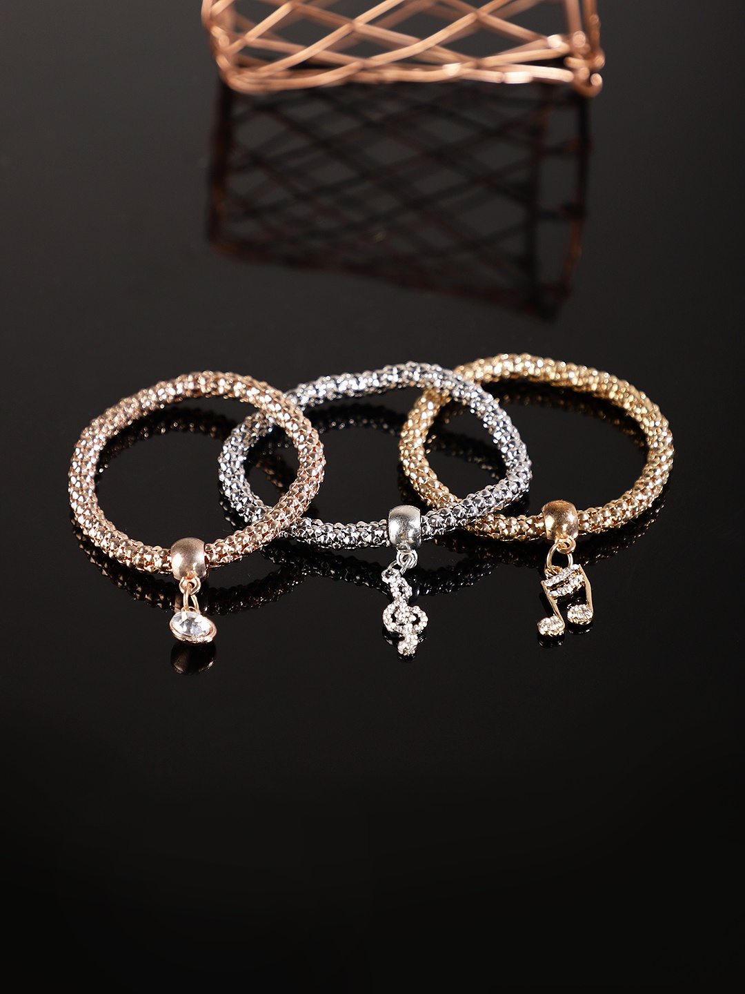 

Shining Diva Fashion Gold-Plated Charm Bracelet