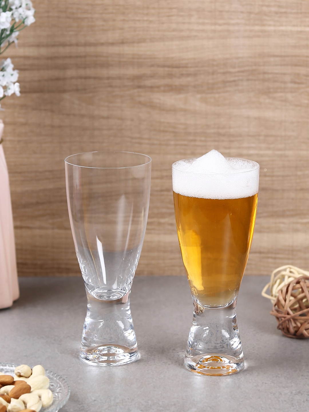 

Samba Crystal Beer Glass Lead free 350 ml Set of 6, Transparent