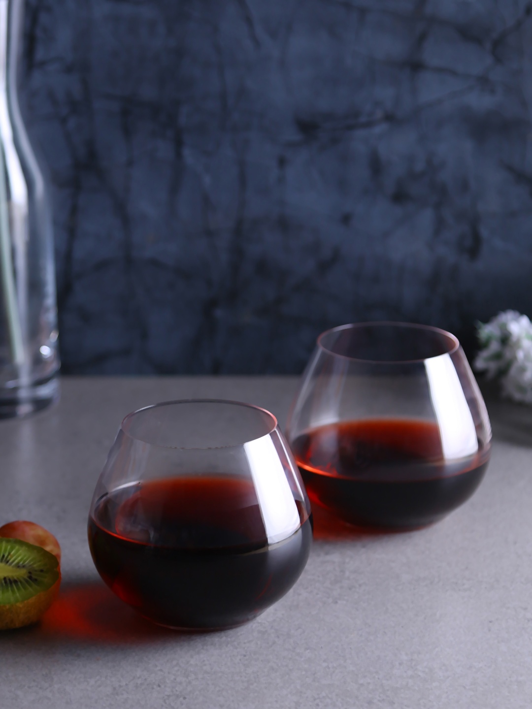 

Amoroso Set of 2 Stemless Crystal Wine Glass Lead free 580 ml, Transparent