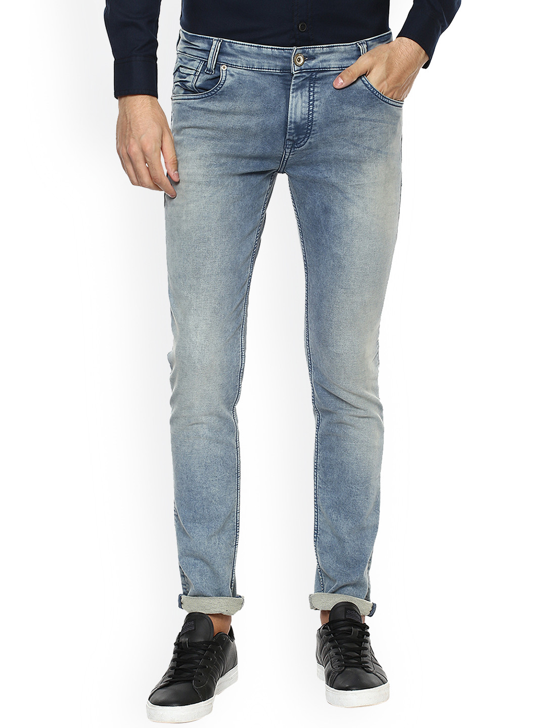

Mufti Men Blue Regular Fit Mid-Rise Clean Look Stretchable Jeans