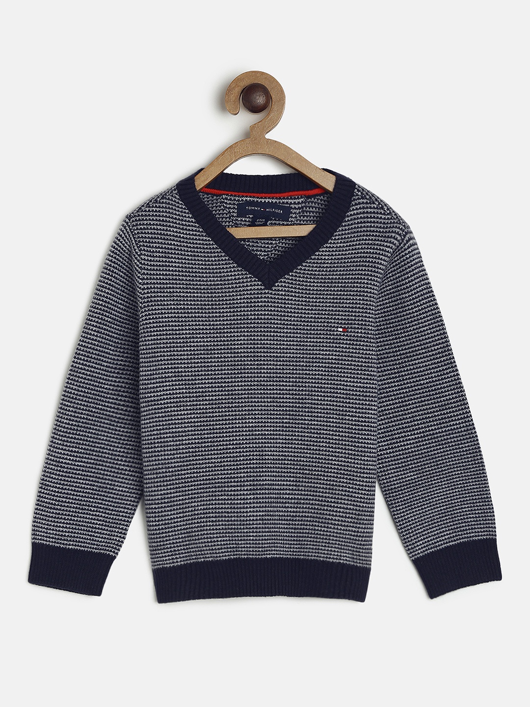 

Tommy Hilfiger Boys Grey Striped Pullover Sweater