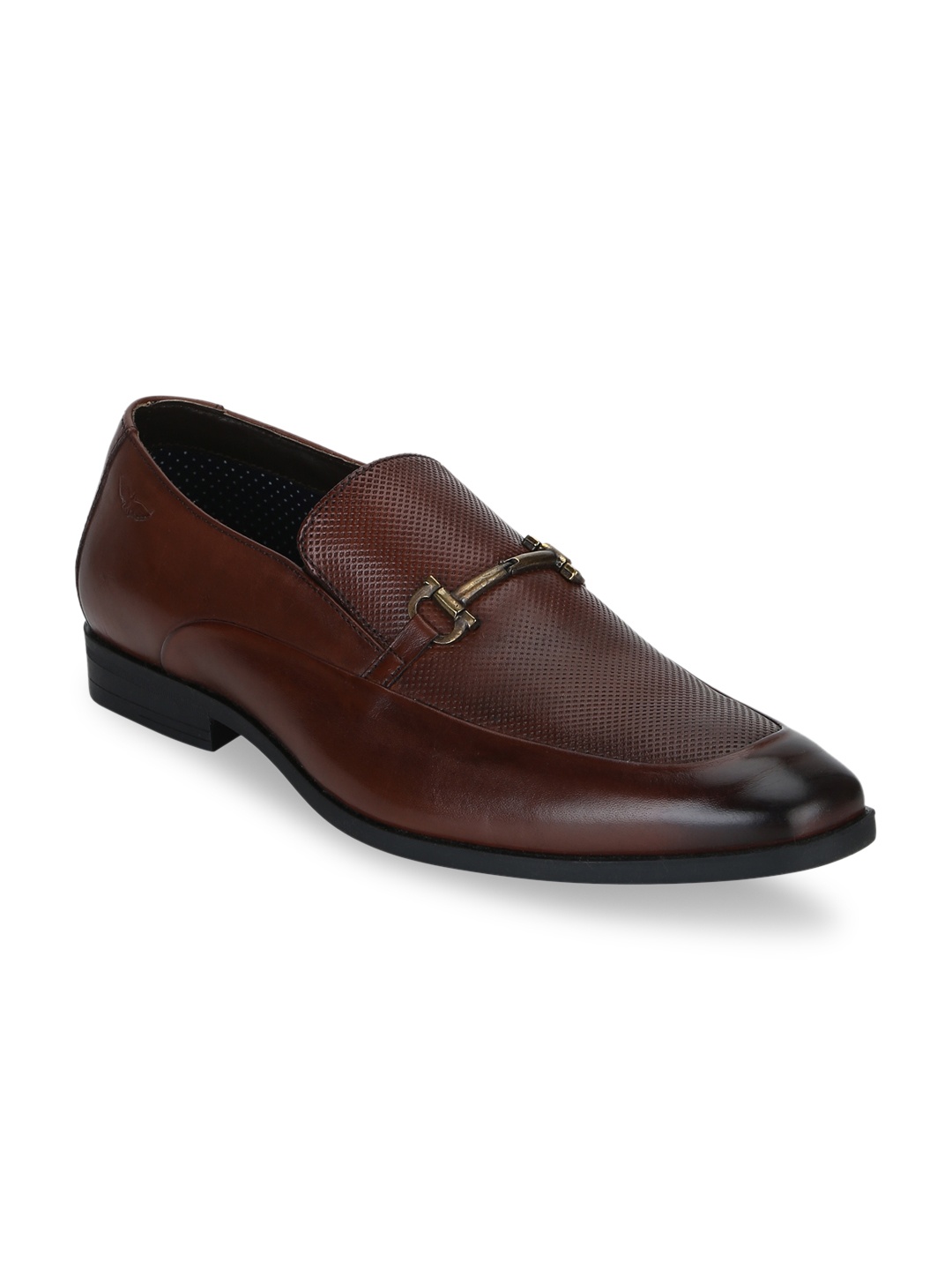 

Park Avenue Men Brown Leather Formal Slip-Ons