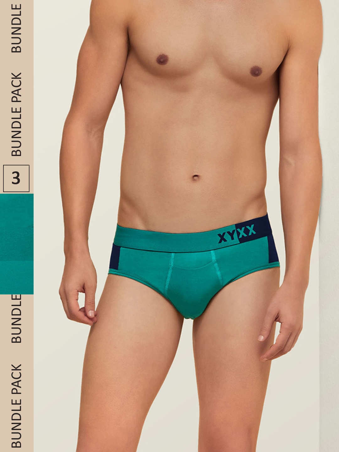 

XYXX Men IntelliSoft Antimicrobial Micro Modal Pack of 3 Dualist Briefs XYBRF3PCKN266, Blue