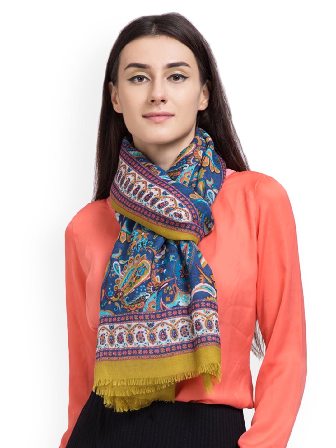 

Shingora Women Multi-Coloured Printed Floral Shawl