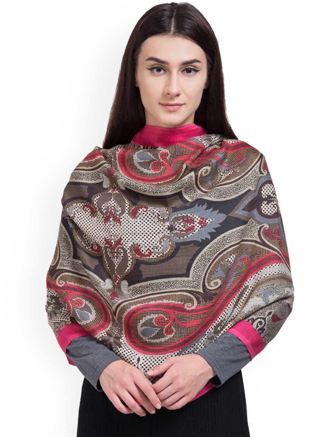 

SHINGORA Women Multicoloured Woven Design Stole, Multi